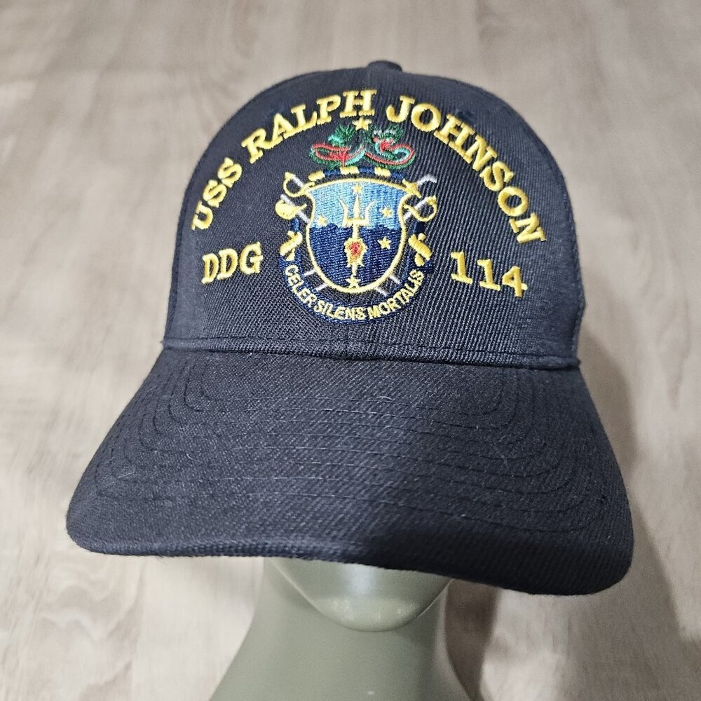 Uss Ralph Johnson Ddg 114 Hat Cap Navy Blue Strapback Swift Silent 1st Recon Bn